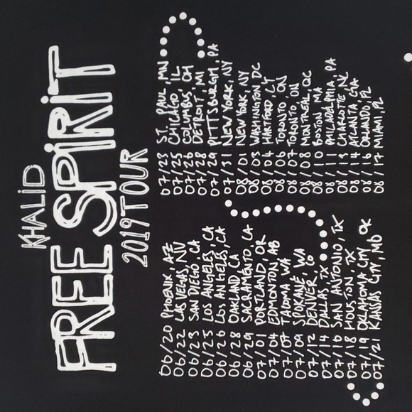 Khalid 2019 Free Spirit Tour t-shirt - Picture 7 of 10